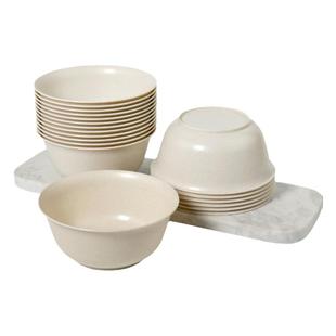 加厚稻壳碗餐具户外一次性饭碗汤碗小碗火锅硬塑料批发商用食品级