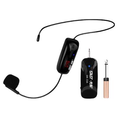 先科头戴式无线耳麦一拖二