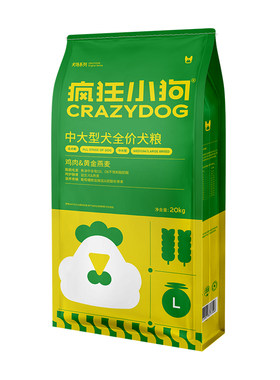 疯狂小狗鸡肉燕麦狗粮40斤促消化