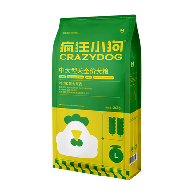 疯狂小狗鸡肉燕麦狗粮40斤促消化