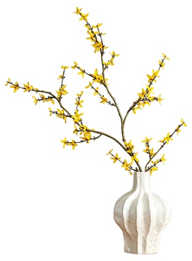 连翘花仿真手感迎春花假花摆件
