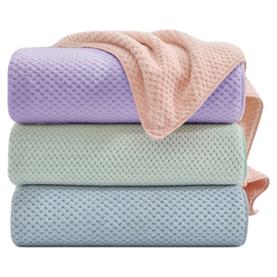 【所有女生直播间】洁丽雅A类珊瑚绒大浴巾柔软吸水洗澡菠萝格