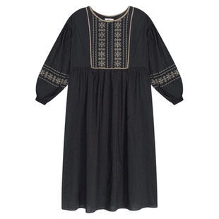 niko and ... 连衣裙女2026春季新款含棉日式刺绣长裙580054