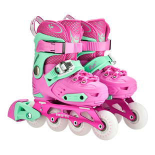 费斯溜冰鞋儿童3-6-12岁男女童轮滑鞋套装初学者专业直排轮E2