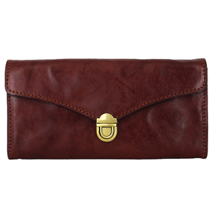 真皮植鞣头层牛皮女长款钱包复古卡包出国护照包手机包手拿包长夹