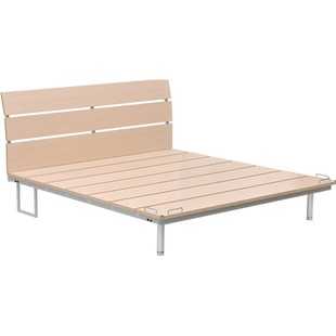 红苹果实木家具双人床卧室现代简约小户型双人板式铁架床出租R807