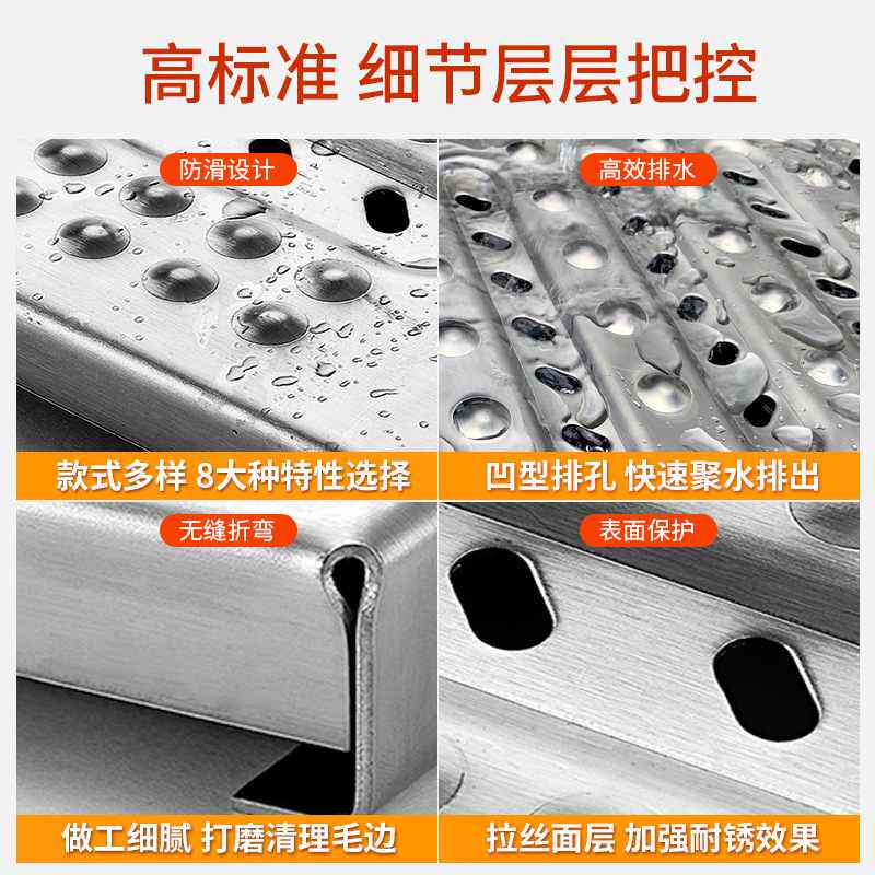 下水道防滑排水地沟盖防鼠篦子201水槽304沟盖板厨房盖板不锈钢