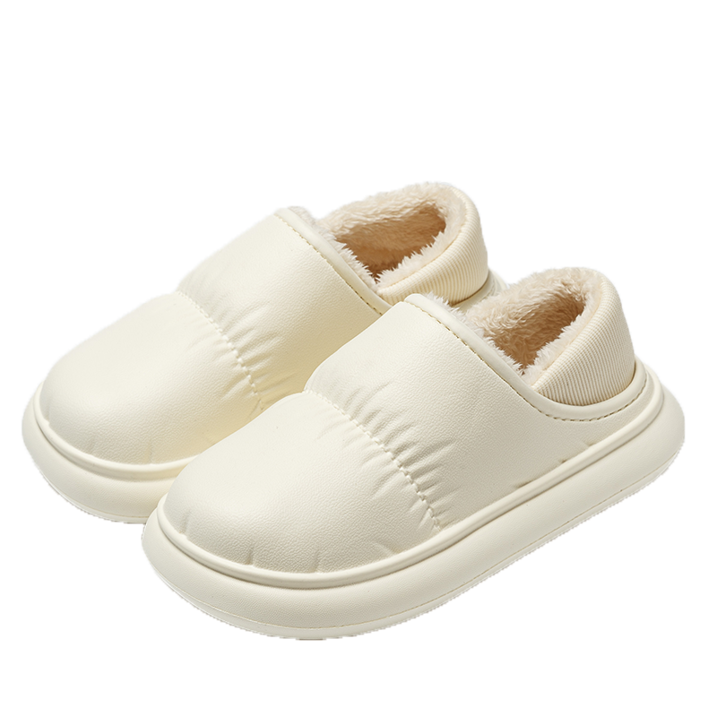 防水棉拖鞋女士冬季新款室内加绒居家防滑包跟保暖厚底棉鞋女外穿