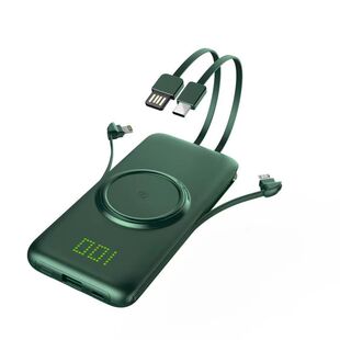 3C认证无线磁吸充电宝自带快充四合一线两万毫安便携超薄移动电源