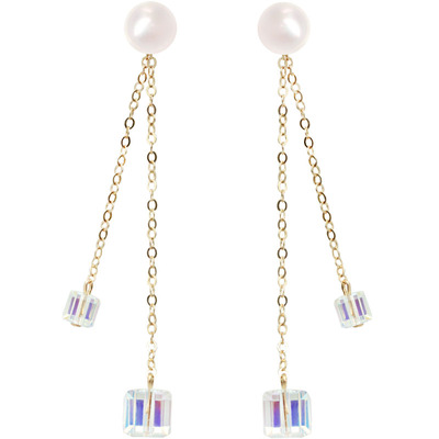 方糖蚊香盘耳夹天然水晶