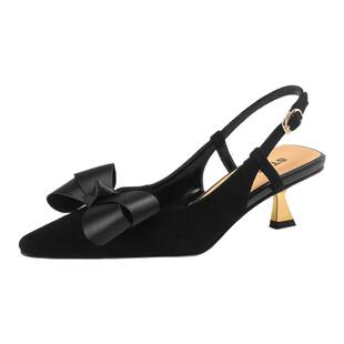 星期六女鞋银色包头凉鞋女夏季法式配裙子绝美外穿高跟鞋后空单鞋