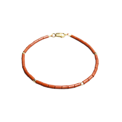 ciel原创天然红缟玛瑙2mm手链