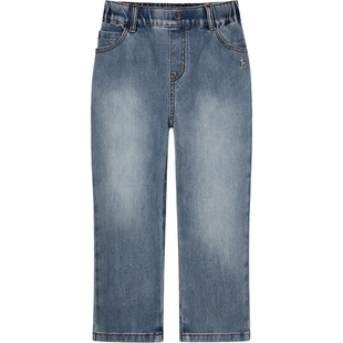 hazzys哈吉斯童装男童裤子2025秋新中大童舒适百搭时尚牛仔长裤