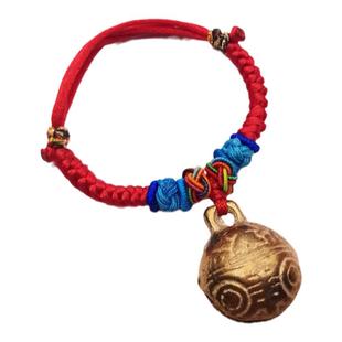 有声虎头学步铜铃铛防踢被男女宝宝婴儿童脚链端午节五彩红绳手链