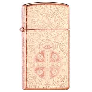 zippo正品打火机 康斯坦丁牧师紫铜色官方旗舰店煤油送男朋友礼物