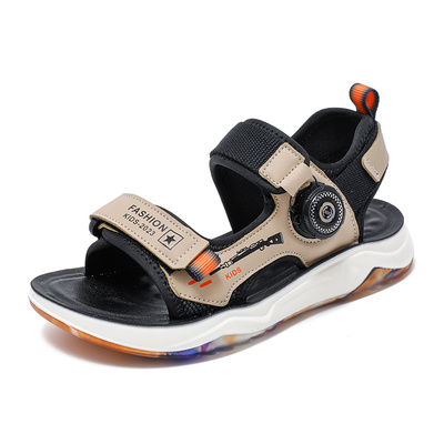 夏季儿童凉鞋韩版男童旋转扭扣