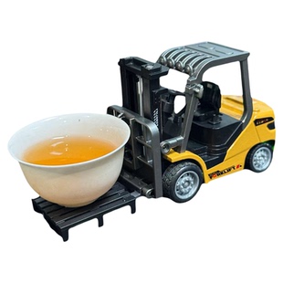 迷你合金小叉车rc1:64遥控工程车蓝牙遥控车桌面模型摆件男孩礼物