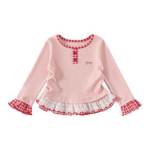 女童春装上衣春季衣服儿童长袖t恤春秋内搭上衣女宝宝洋气打底衫