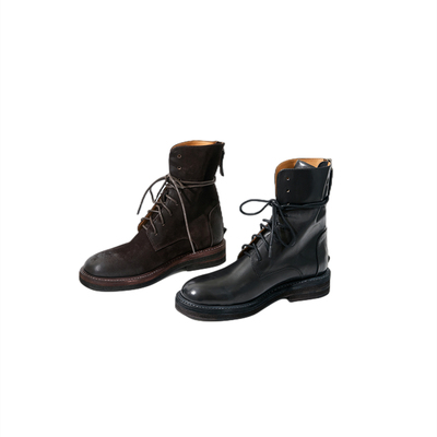 意大利mischa 马丁靴女2023年春秋新款厚底配裙子ins欧货英伦风