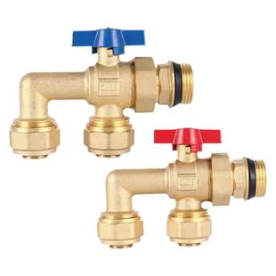 地暖分水器F阀全铜铝塑25球阀活接1寸内外丝球阀门DN25配外径25管