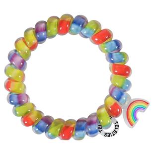 美国TELETIES时尚头绳扎头发圈泰莉电话线送女友高弹丸子头发绳