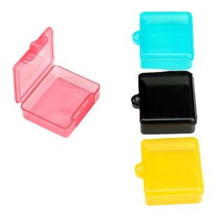 迷你彩色单个方形4个装药盒密封便携式家庭物品药物收纳盒