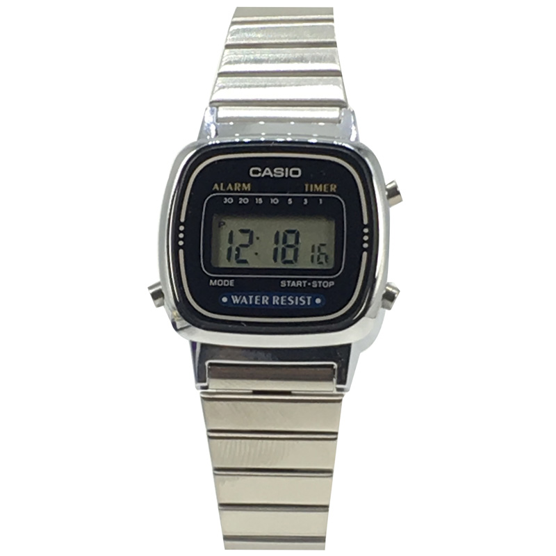 卡西欧手表女CASIO LA670WA-1复古金属百搭学生防水数显电子表