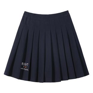 中学生半身裙少女夏装短裙防走光百褶裙初中生裤裙松紧高腰学院风