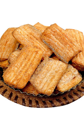 香酥带鱼酥500g烤带鱼段即食鱼干鱼块海鲜小吃零食品深海鱼骨健康