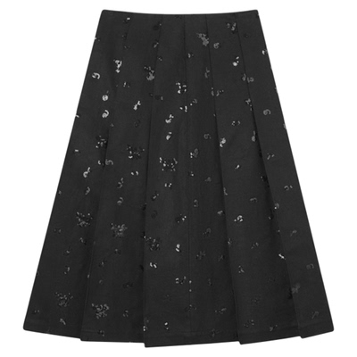 THESOONG绣珠压褶半身裙