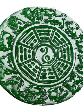 碧玉八卦守护神保平安吊坠