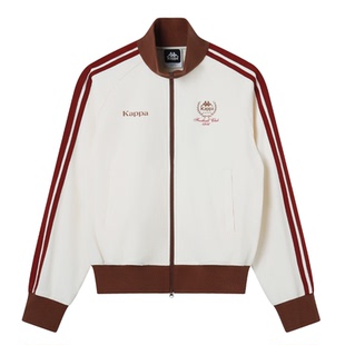 Kappa卡帕 2026年新款复古棒球服外套女条纹立领撞色百搭运动夹克