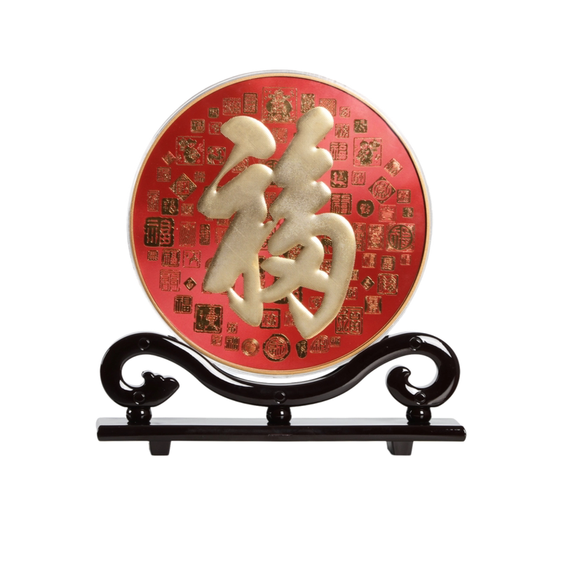 康熙福金箔福字摆件礼盒送礼