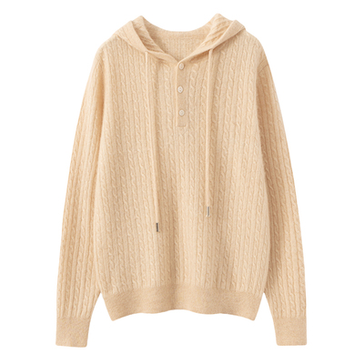 2025秋冬新款连帽羊绒衫