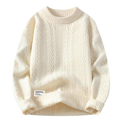 回力麻花圆领毛衣男士针织衫线衣