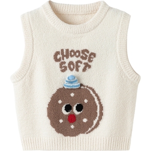 巴拉巴拉宝宝针织衫马甲男童女童毛衣背心冬装新款童装儿童外穿厚