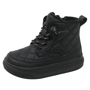 小米步女童靴子2025秋冬新款童鞋子雪地靴儿童棉鞋加绒短靴马丁靴