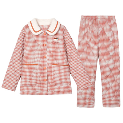 三层夹棉抗静电睡衣女冬季新款