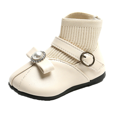 慧言慧语秋季女宝宝软底小皮鞋