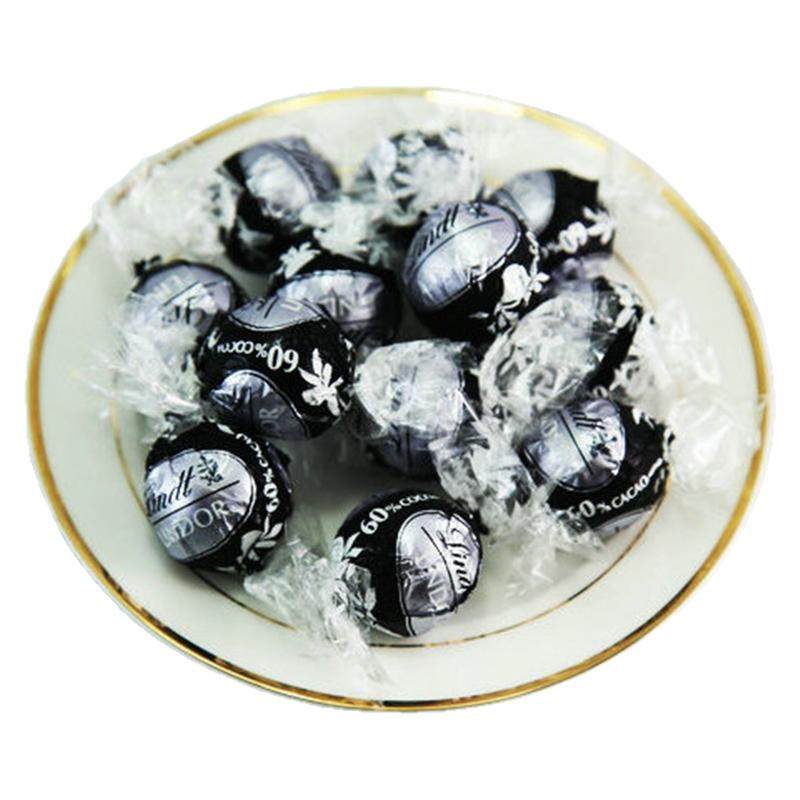 现货Lindt瑞士莲软心球60%70%特浓黑巧散装500g进口巧克力零食