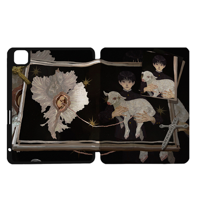 9397红油面皮护卫队ipad平板壳适用于ipadpro2018/2020/2024 10.9 11寸12.9寸13寸黑色机壳