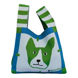 Nonotii小狗编织斜挎包原创设计可爱包包大容量高级外出轻便女式