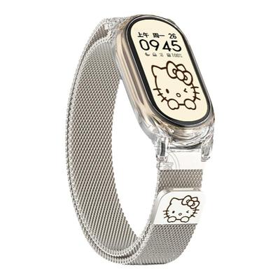 适用小米手环10/9手表带夏天新品表带链8/7nfc夏季女生6543金属磁吸手腕带智能运动六七八九代替换表链高级感