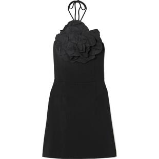 Rebecca Vallance女士贴花绉纱挂脖迷你连衣裙