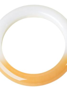 55.5mm和田玉糖白玉手镯女款