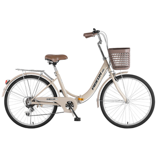 飞鸽折叠自行车女款成人轻便变速通勤车男女士上班新型免安装单车