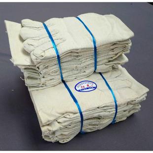 黄甲布料24线双层帆布衬耐磨电焊棉布机械手套工作全劳保用品防护