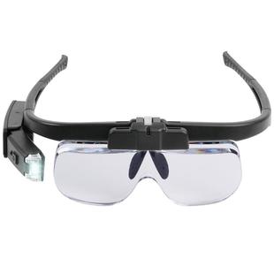 头戴式放大镜老年人阅读高清维修表用高倍充电眼镜型带灯嫁接睫毛