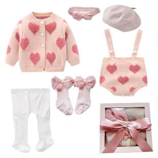 婴儿礼盒新生儿女宝宝衣服套装INS公主满月服周岁百天送礼高档春