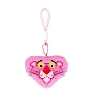 正版AFGH粉红豹爱心零钱包可爱毛绒顽皮豹小挂件耳机钥匙包女礼物